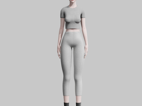Pretty cute Woman V23529 Model 3D