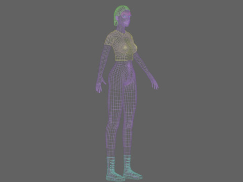 Pretty cute Woman V23529 Model 3D