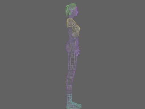 Pretty cute Woman V23529 Model 3D