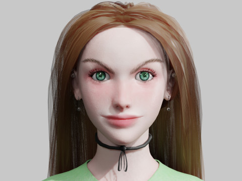 Pretty stylized woman V34442 3Dモデル