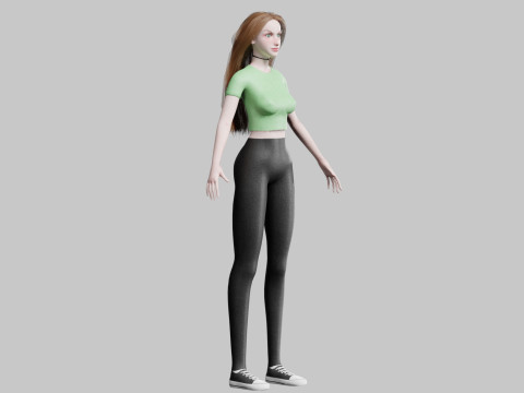 Pretty stylized woman V34442 3Dモデル
