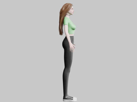 Pretty stylized woman V34442 3Dモデル