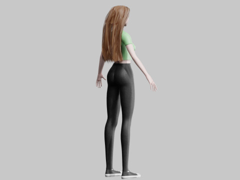 Pretty stylized woman V34442 3Dモデル