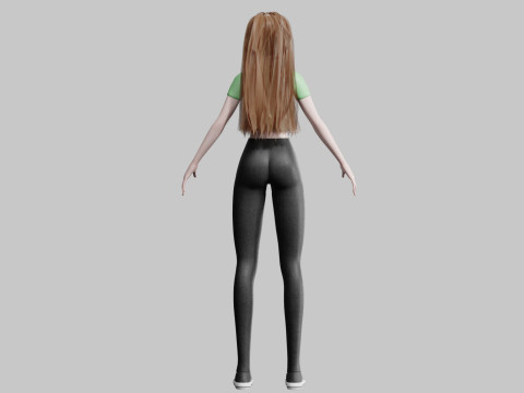Pretty stylized woman V34442 3Dモデル