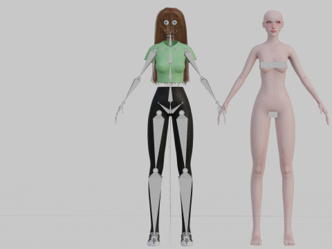 Pretty stylized woman V34442 3Dモデル