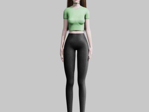 Pretty stylized woman V34442 3Dモデル