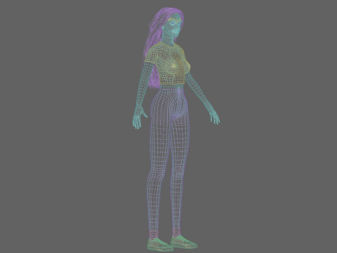 Pretty stylized woman V34442 3Dモデル
