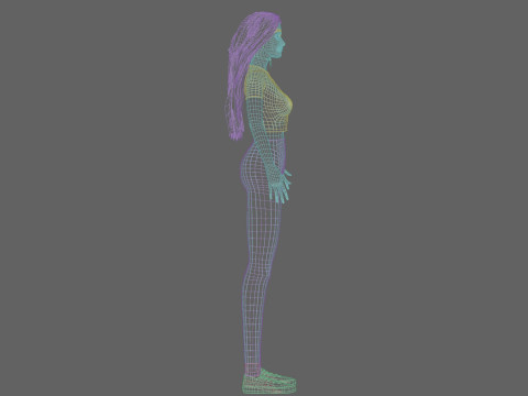 Pretty stylized woman V34442 3Dモデル