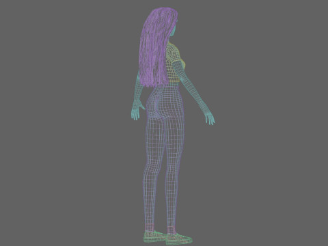 Pretty stylized woman V34442 3Dモデル