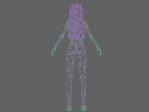 Pretty stylized woman V34442 3Dモデル