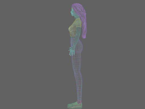 Pretty stylized woman V34442 3Dモデル