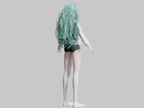 Pretty teen Woman V40105 3D Model