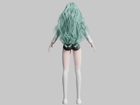 Pretty teen Woman V40105 3D Model