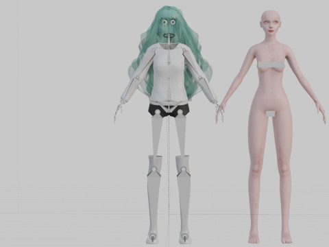 Pretty teen Woman V40105 3D Model