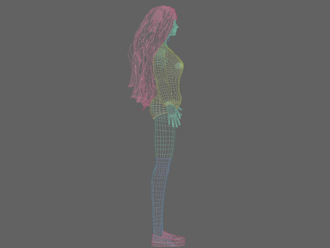 Pretty teen Woman V40105 3D Model