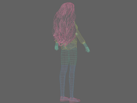 Pretty teen Woman V40105 3D Model
