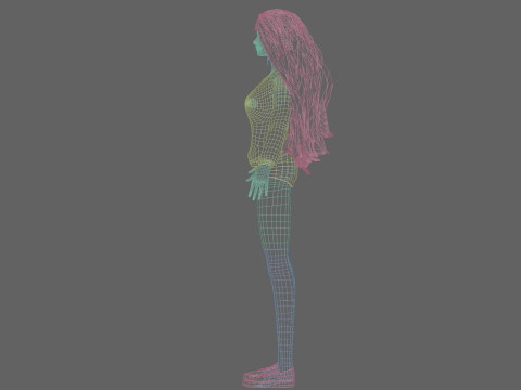 Pretty teen Woman V40105 3D Model