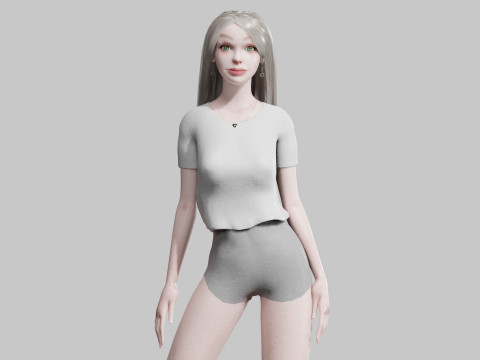 Pretty Young woman V32484 3D मॉडल