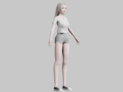 Pretty Young woman V32484 3D Модель