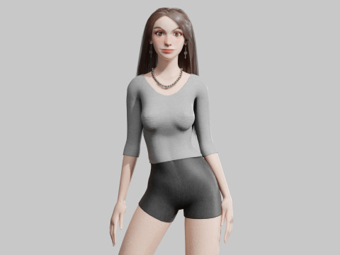 Standard cute Woman V33978 3Dモデル