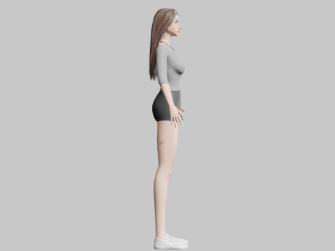 Standard cute Woman V33978 3D Model