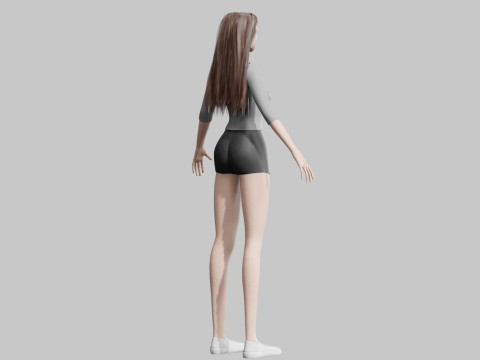 Standard cute Woman V33978 3D Model
