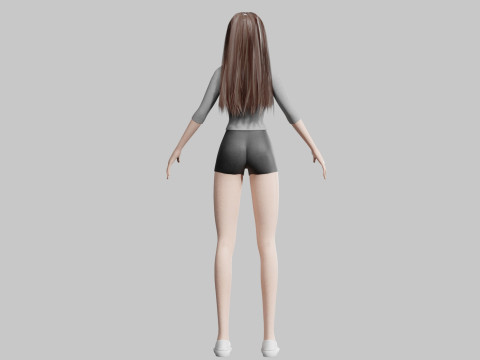 Standard cute Woman V33978 3D Model