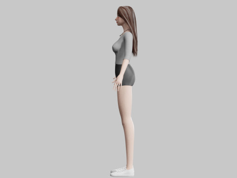Standard cute Woman V33978 3D Model