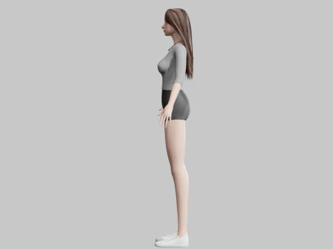 Standard cute Woman V33978 3D Model