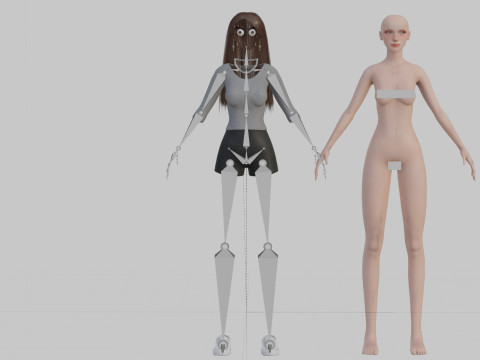Standard cute Woman V33978 3D Model
