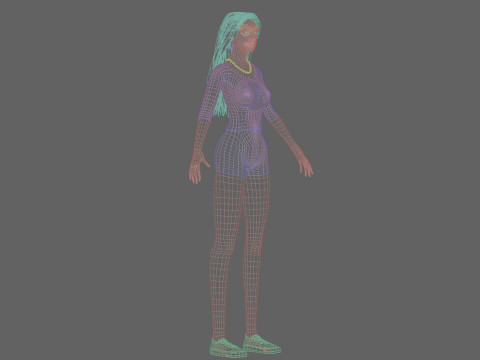 Standard cute Woman V33978 3D Model