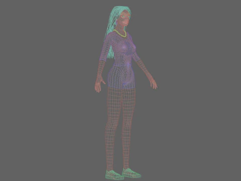 Standard cute Woman V33978 3D Model