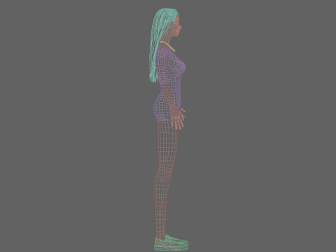 Standard cute Woman V33978 3D Model