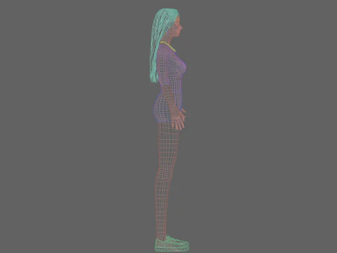 Standard cute Woman V33978 3D Model