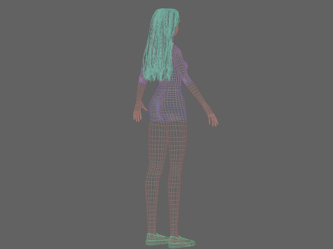 Standard cute Woman V33978 3D Model