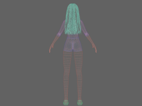 Standard cute Woman V33978 3D Model