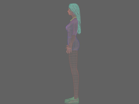 Standard cute Woman V33978 3D Model