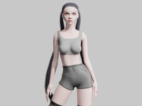 Mulher bonita padr&atilde;o V24091 Modelo 3D