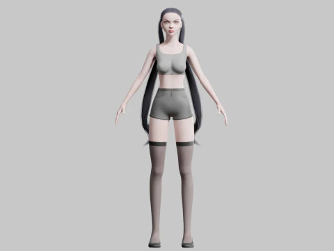 Mulher bonita padr&atilde;o V24091 Modelo 3D