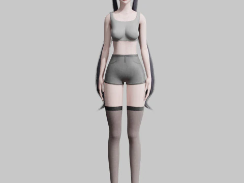 Mulher bonita padr&atilde;o V24091 Modelo 3D