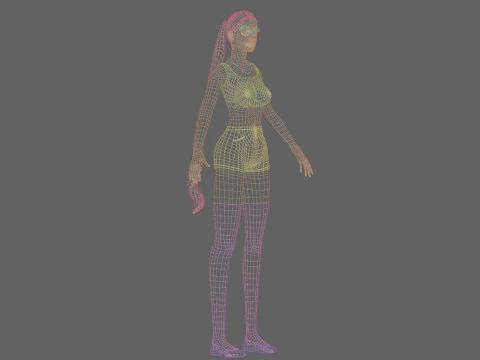 Mulher bonita padr&atilde;o V24091 Modelo 3D