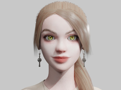 Stylized cute Woman V28371 Modelo 3D