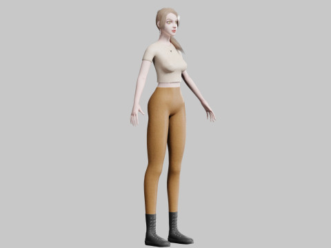 Stylized cute Woman V28371 Modelo 3D