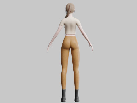 Stylized cute Woman V28371 Modelo 3D