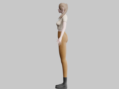 Stylized cute Woman V28371 Modelo 3D
