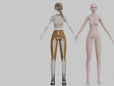 Stylized cute Woman V28371 Modelo 3D