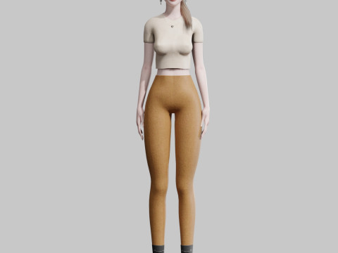 Stylized cute Woman V28371 Modelo 3D
