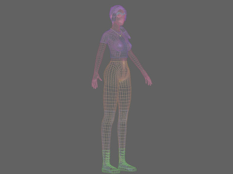 Stylized cute Woman V28371 Modelo 3D