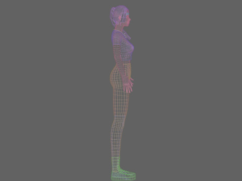 Stylized cute Woman V28371 Modelo 3D