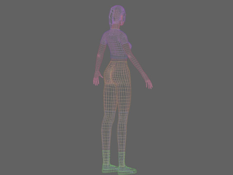 Stylized cute Woman V28371 Modelo 3D